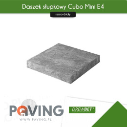 Drewbet daszek Cubo Mini E4 5x38x38 cm szaro-biały